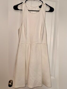 Lulus White Backless Halter Skater Mini Dress Size Medium
